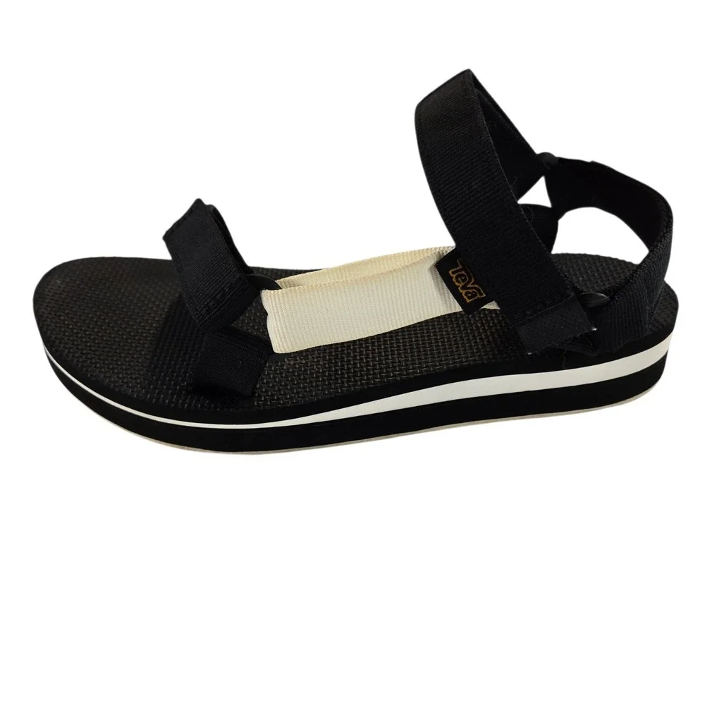 Teva Midform Universal Black White Platform Sandals 1090969 Womens 8
